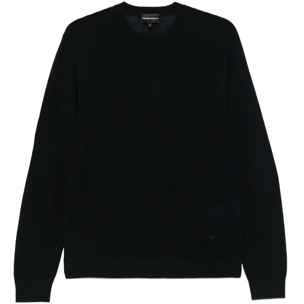 Фактурный джемпер с круглым вырезом