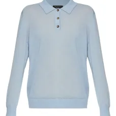 Трикотажное поло на пуговицах