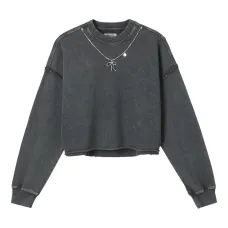 Хлопковый свитшот с необработанными краями