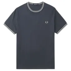 Хлопковая футболка с окантовкой на воротнике