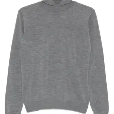 Шерстяной свитер с высоким воротником