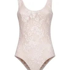 Боди из кружев с цветочным узором