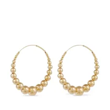 Серьги-кольца с бусинами