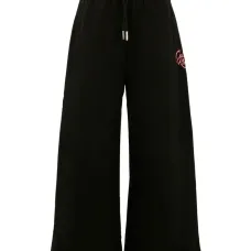 Спортивные брюки-клёш с вышитым логотипом