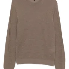 Фактурный свитер с круглым вырезом