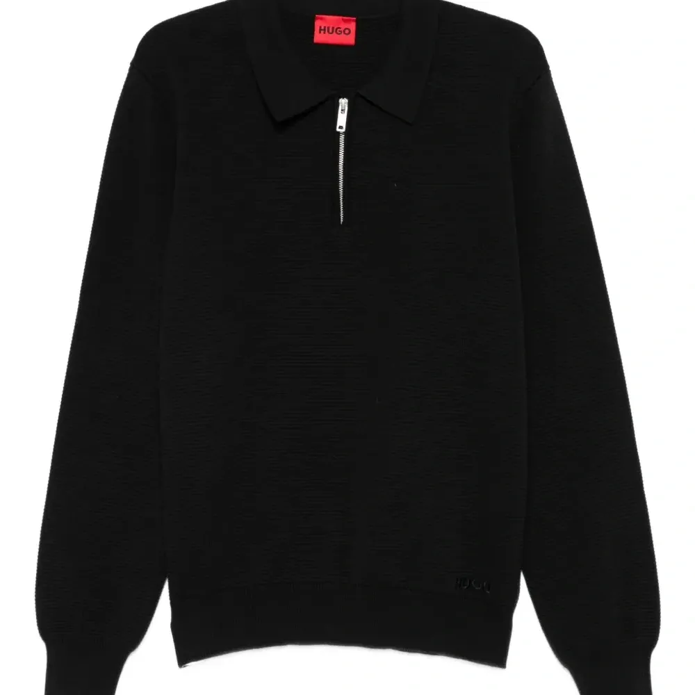 Свитер на молнии с воротником поло