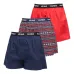 Трусы-боксеры с логотипом на поясе (набор из трех штук)