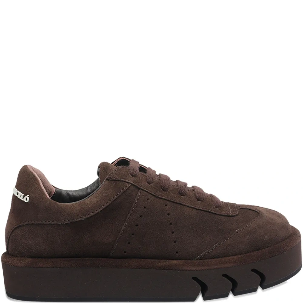 Кроссовки на платформе с круглым носом