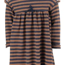 Полосатое платье с оборками