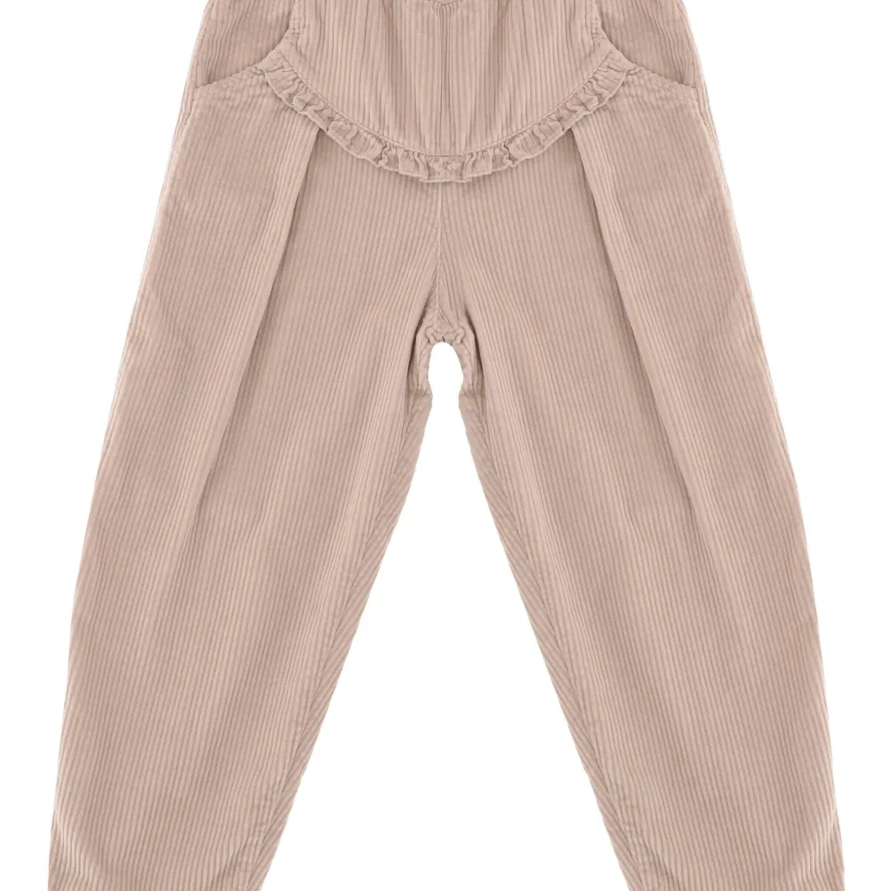 Вельветовые брюки с оборками