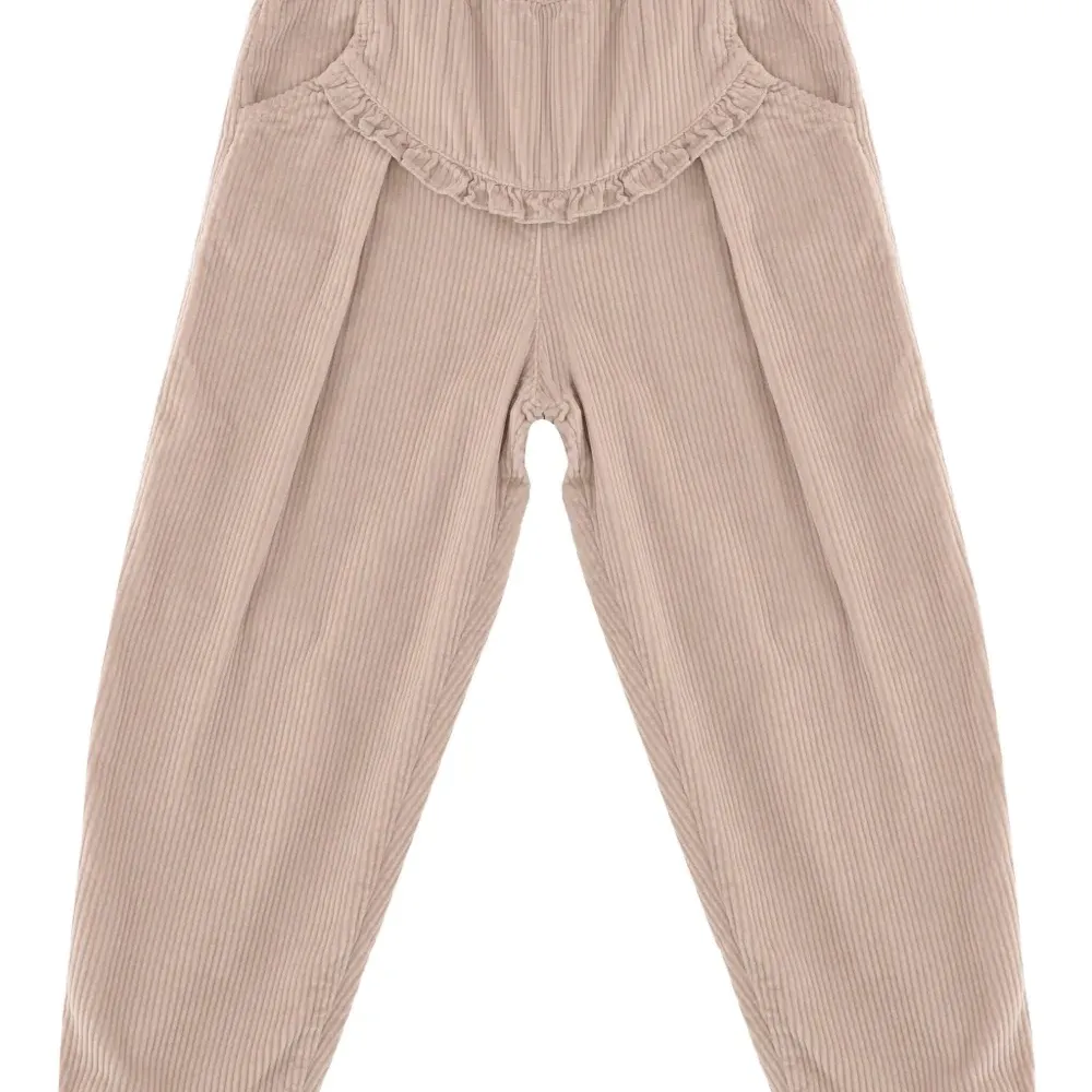 Вельветовые брюки с оборками