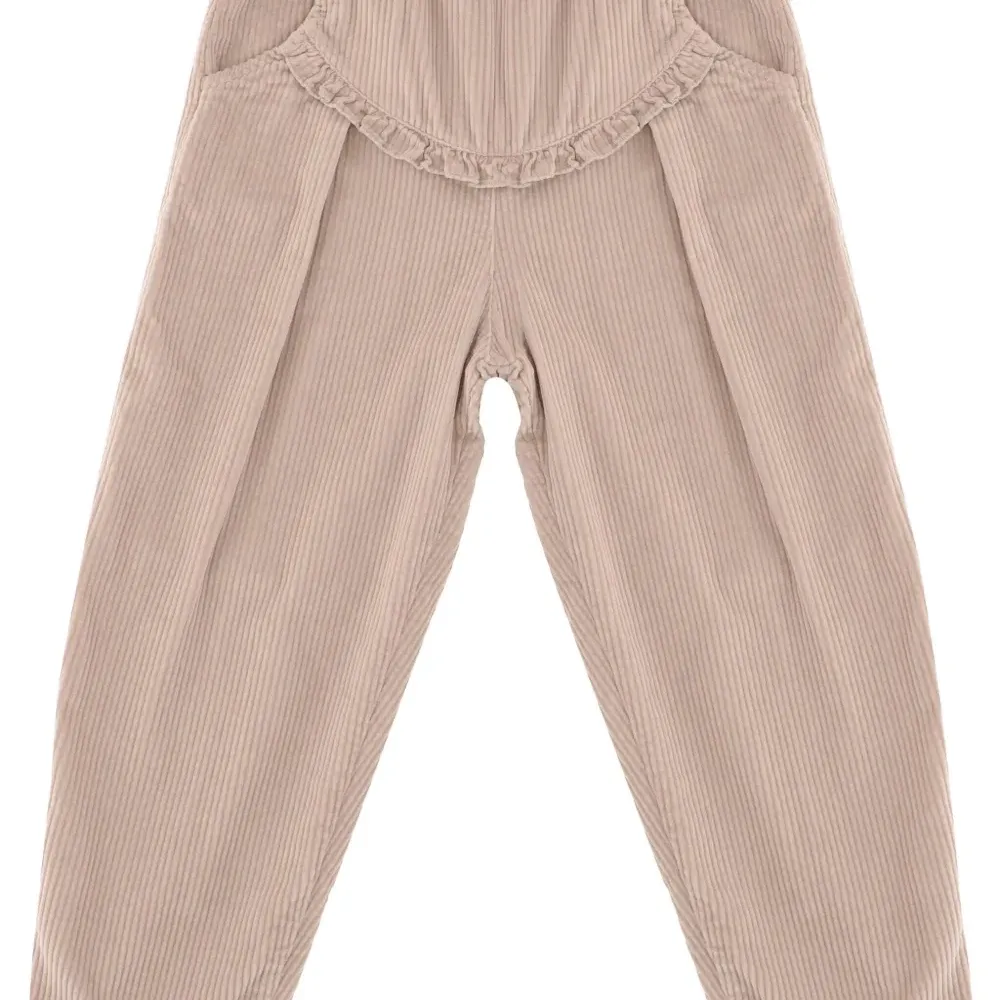 Вельветовые брюки с оборками