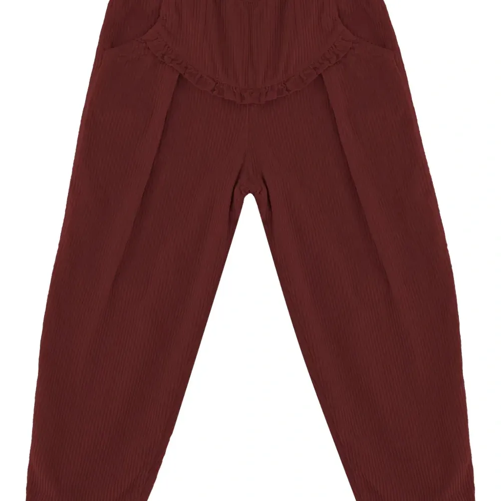 Вельветовые брюки с оборками