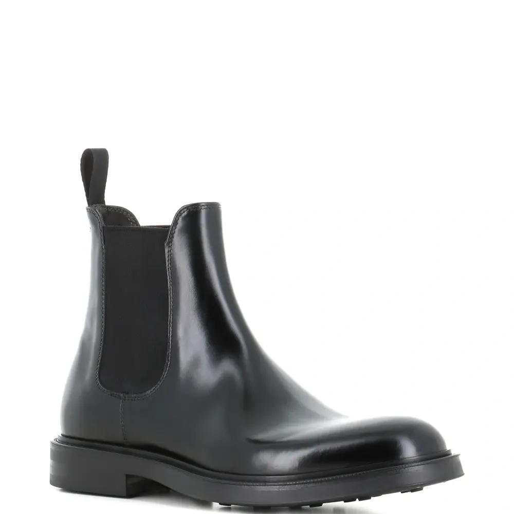 Кожаные ботинки с эластичными вставками