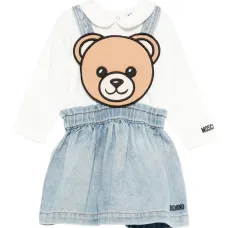 Джинсовое платье с отделкой в виде мишки