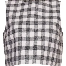 Клетчатый топ без рукавов Клетчатый топ без рукавов