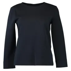 Топ с рукавами три четверти и круглым вырезом