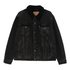 Джинсовая куртка с воротником из шерпы Джинсовая куртка с воротником из шерпы