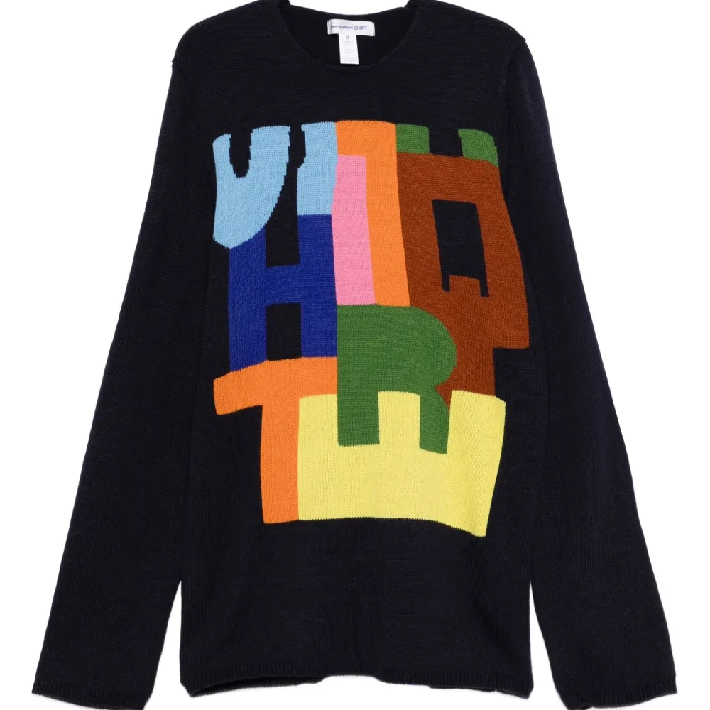 Свитер в разноцветную блокировку