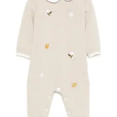 Вязаный ромпер с вышивкой