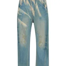 Джинсы с пряжкой на спинке