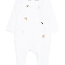 Вышитый детский комбинезон с круглым воротником