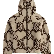 Куртка с капюшоном и узором в виде щита