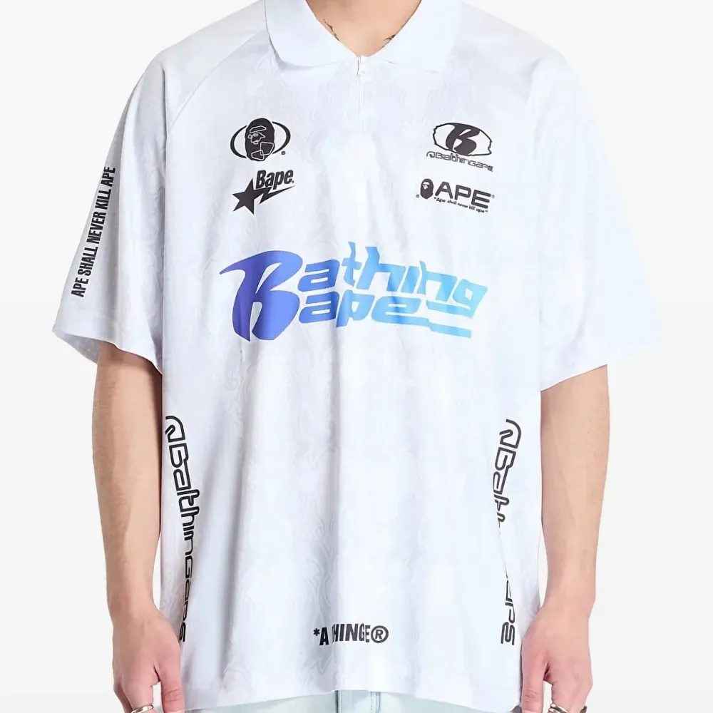 Джерси на молнии до середины с принтом "пламя"