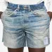Джинсовые шорты с эффектом потертости