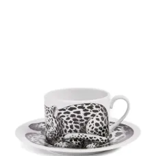 Чайные чашки с леопардовым принтом (набор из двух)