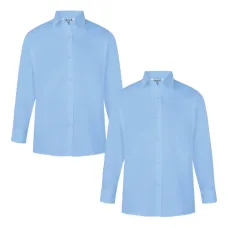 Рубашка с длинными рукавами и застежкой на пуговицы (набор из двух штук)