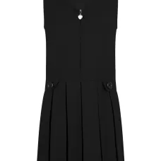 Платье-сарафан с плиссированной юбкой и застежкой-молнией спереди