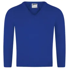 Джемпер с V-образным вырезом и длинными рукавами