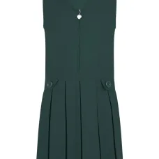 Платье-сарафан с плиссированной юбкой и застежкой-молнией спереди