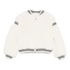 Жакет с пышными рукавами и полосатыми манжетами