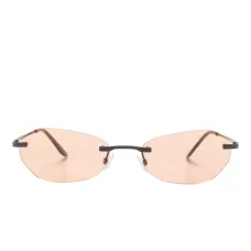 Солнцезащитные очки без оправы с овальными линзами Солнцезащитные очки без оправы с овальными линзами