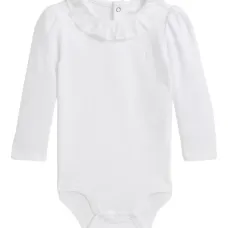 Боди с круглым вырезом и оборками Боди с круглым вырезом и оборками