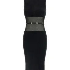 Платье миди с воротником-стойкой Платье миди с воротником-стойкой