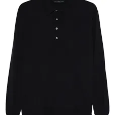 Поло с длинными рукавами на пуговицах