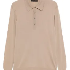Поло с длинными рукавами на пуговицах