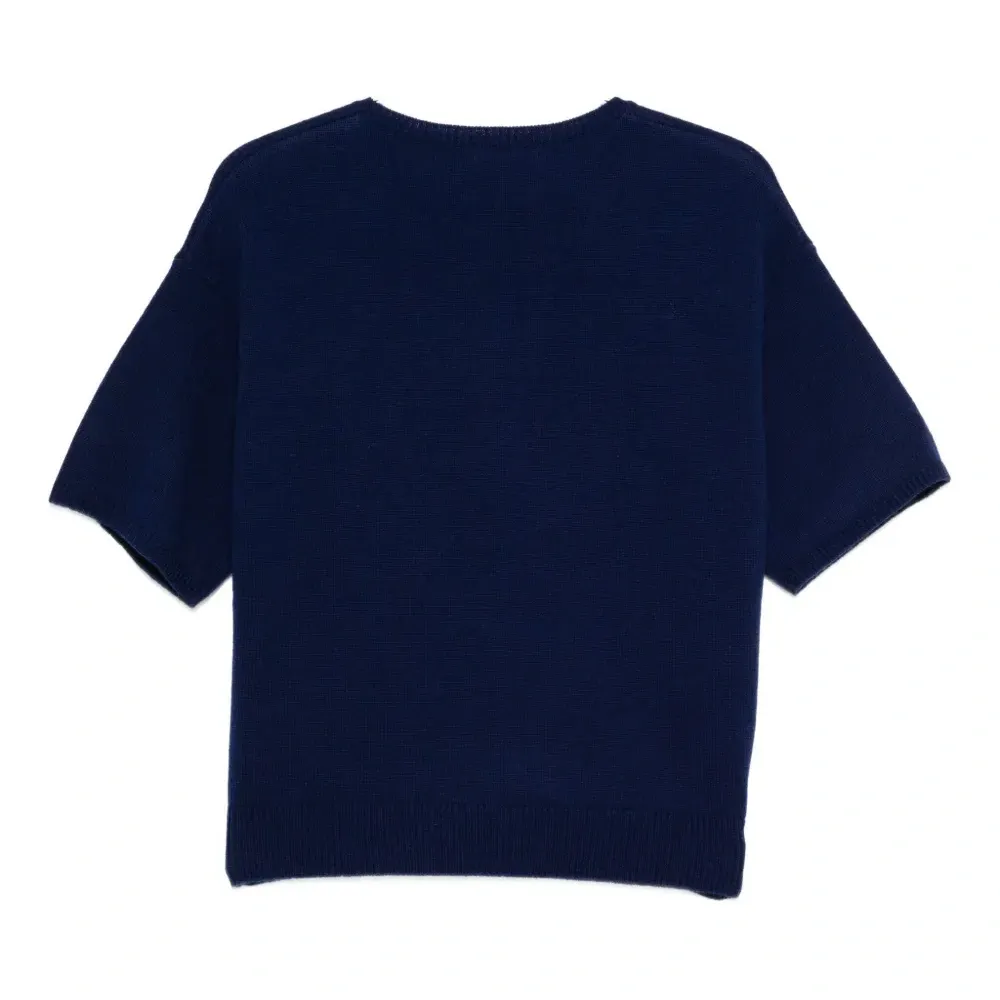 Вязаная футболка с короткими рукавами Вязаная футболка с короткими рукавами