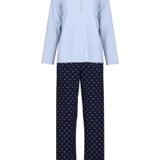 Пижама с воротником хенли