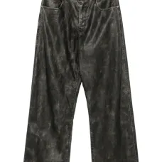 Брюки с изогнутым логотипом и покрытием Брюки с изогнутым логотипом и покрытием