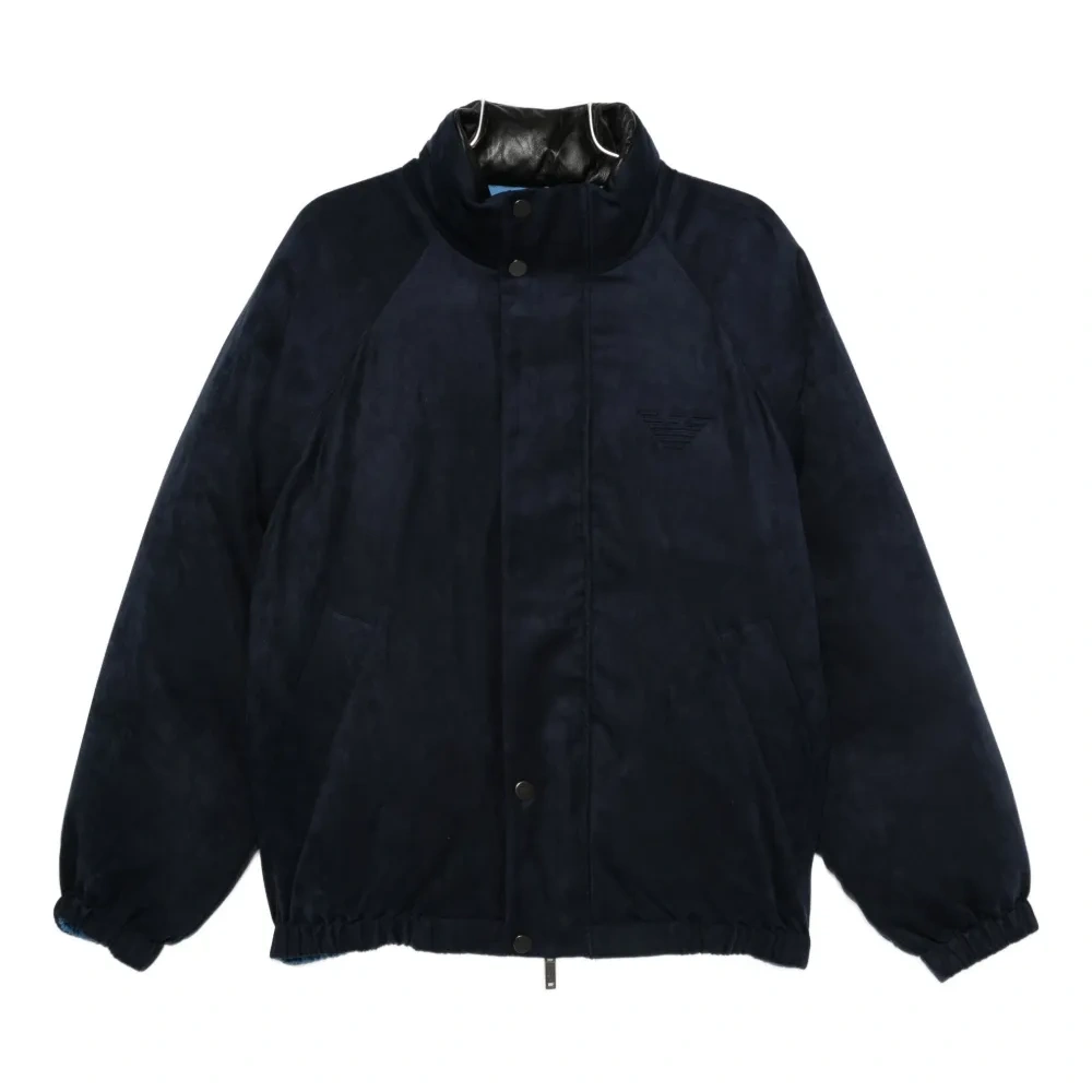 Куртка с застёжками-кнопками и однотонным логотипом