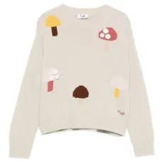 Свитер с вышивкой в виде грибов