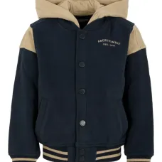 Двухцветная флисовая бомбер-куртка