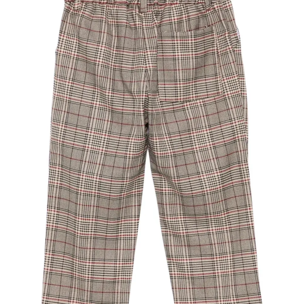 Брюки в клетку на резинке