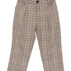 Брюки в клетку на резинке