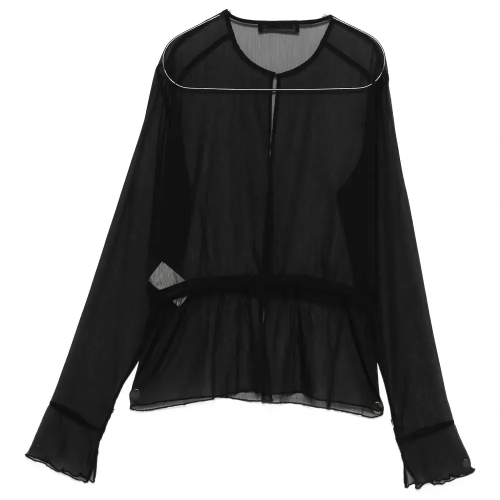 Блузка с прозрачными вставками Блузка с прозрачными вставками