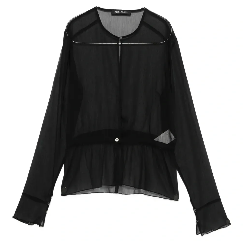 Блузка с прозрачными вставками Блузка с прозрачными вставками